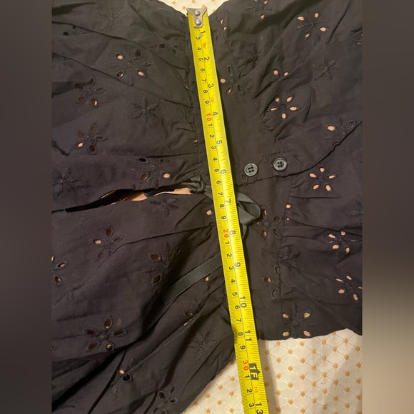 For Love & Lemons Eyelet Swing Black Dress Extra Small NWT - Picture 7 of 15